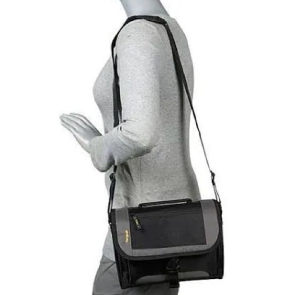 Targus CityGear Laptop Messenger Shoulder Bag Black Nylon Travel Utility Durable - Picture 2 of 13